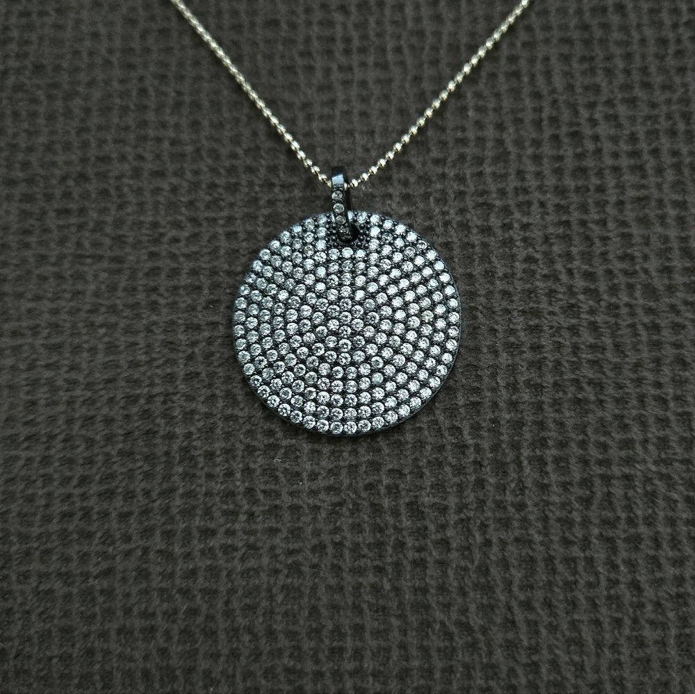 Mary Louise Designs Pave Disc💿 Pendant Necklace - Picture 13 of 15
